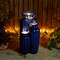 26.75"H 3-Tiered Cobalt Blue Fluted Texture Ceramic Outdoor Floor Fountain with Pump and LED Light